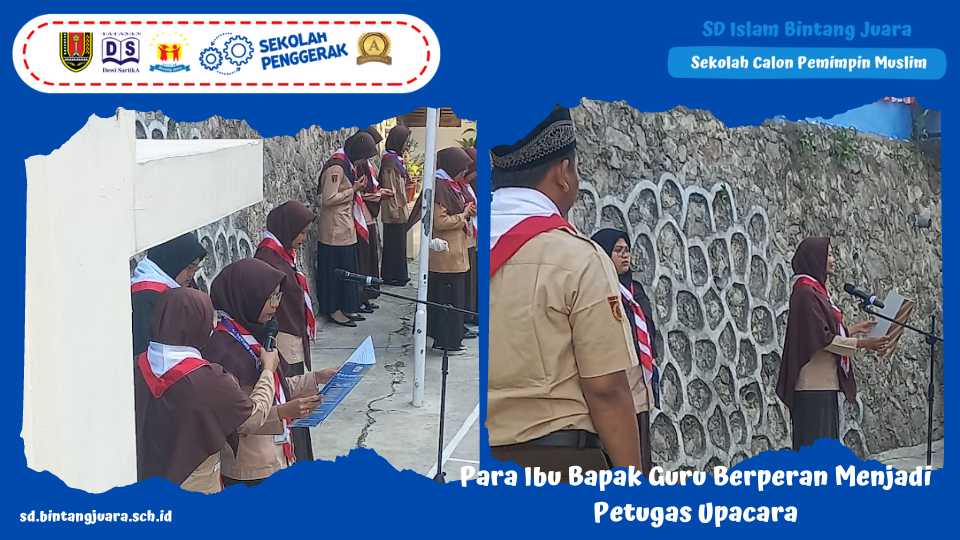 petugas upacara pramuka SD Islam Bintang Juara