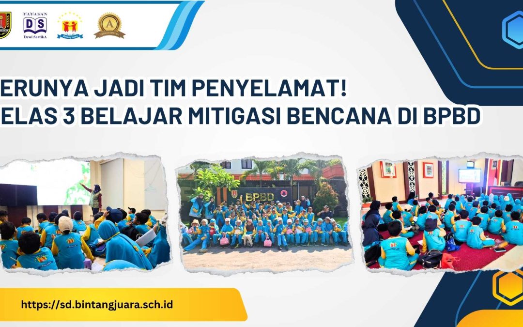 kelas 3 belajar mitigasi bencana di BPBD