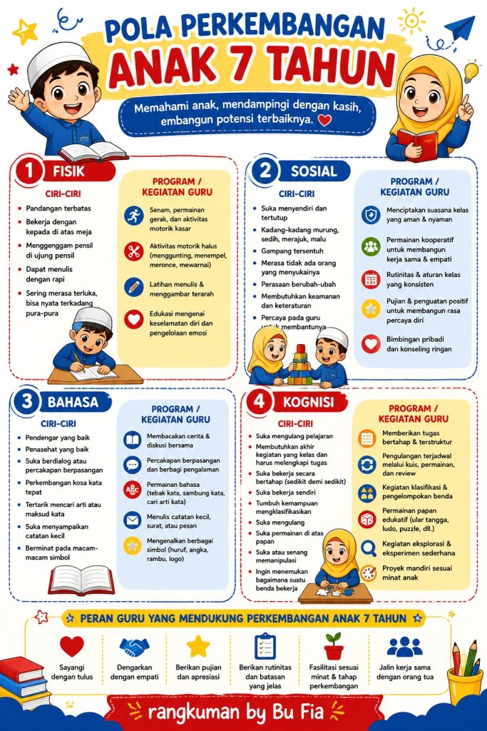 Pola perkembangan anak 7 tahun